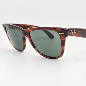 *SOLD*Ray-Ban B&L L1725 Wayfarer II Mock Tortoise Frame G-15 Green Lens Sunglass